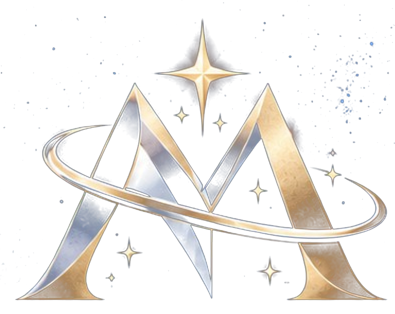 MoriAstra concept monogram — combined M and A with a celestial orbit